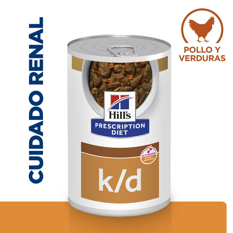 Hill’s Prescription Diet Kidney Care k/d Pollo y verduras en estofado lata para perros, , large image number null
